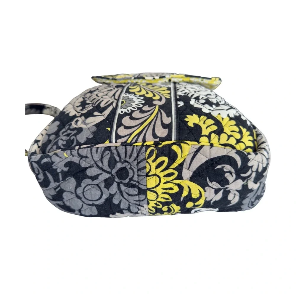 Vera Bradley Backpack Retired Baroque Yellow Black‎ Quilted Cotton Bag